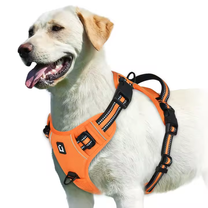 Almohadilla Suave Ajustable Y No Deslizante Para Perro Harnés De Cuello Con Manija De Control Fácil Para Adultos Todas Las Estaciones - 1
