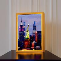 Lámpara De Pared LED De Dibujo De Ciudad Nueva York Fotografía Marco Luz Nocturna Regalo Para Amigos Decoración Del Hogar Luz De Mesa Lámpara De Luna - details 9