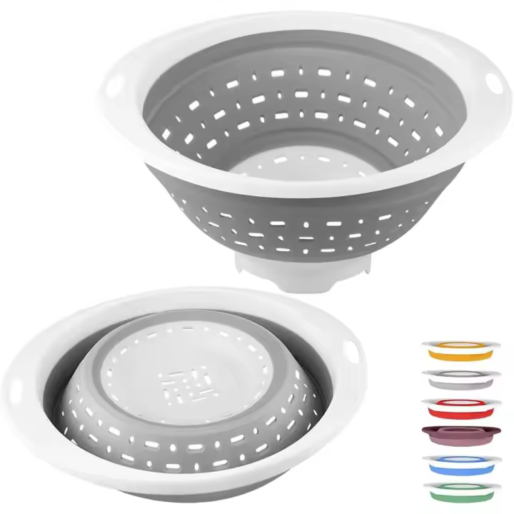Colador plegable de 5 cuentos (1,25 galones), cesta curridora de Cocina resistant para pasta, very Duras y Frutas, esencial para Apartamentos nuevos. - 1