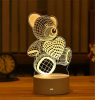 Lámpara Nocturna 3D LED Acrylic USB Para Decoración De Navidad Y Bodas Luz De Noche Para Dormitorio Y Hogar Forma Circular Sin Baterías Incluidas - details 2