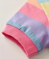 Girls Stylish & Casual Colorful Striped Rabbit Embroidered Cotton Dress for Spring & Summer - details 4