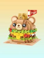 Decoración De Escritorio En Forma De Oso Helado Hamburguesa Bloques De Construcción Regalo De Cumpleaños Y Navidad Para Niños De 6 a 12 Años Material Plástico - details 3