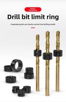 Juego De Anillos De Parada Para Taladro Con Ajuste De Profundidad En Acero De Carbono Alta Herramientas De Perforación De Madera Con Llave Allen Y Llave Hexagonal - details 0