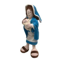 Muñeco De Peluche Jesús Y María 32cm Juguetes De Tela Suave Para Niños Y Niñas Regalos De Navidad Christian Plushies Unisex - details 5