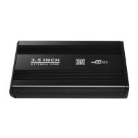 Carcasa De Disco Duro 3.5 Pulgadas Para SSD Y HDD SATA USB 2.0 Cubierta Protectora Negra Aluminio Externa Enclosure - details 1