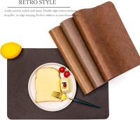1/4/6pcs Tapetes De Cocina Resistentes Al Calor De Cuero Para Mesa Tapetes Lavables Y Limpiables Para Interior Y Exterior Estilo Japonés - details 0