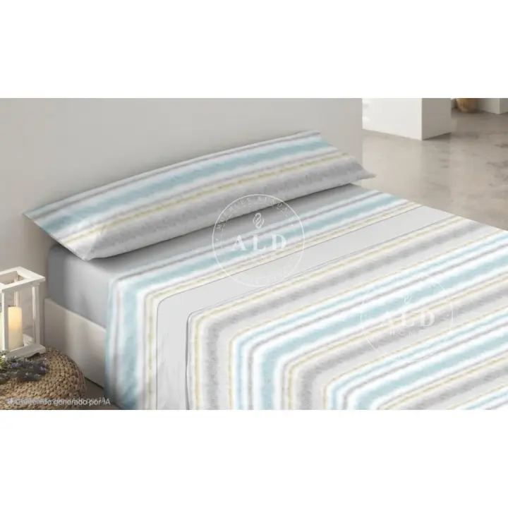 JIMENÉZ HOME Juego de Sábanas de Verano Microfibra 3 piezas - Modelo ALD HOME Gris - 1