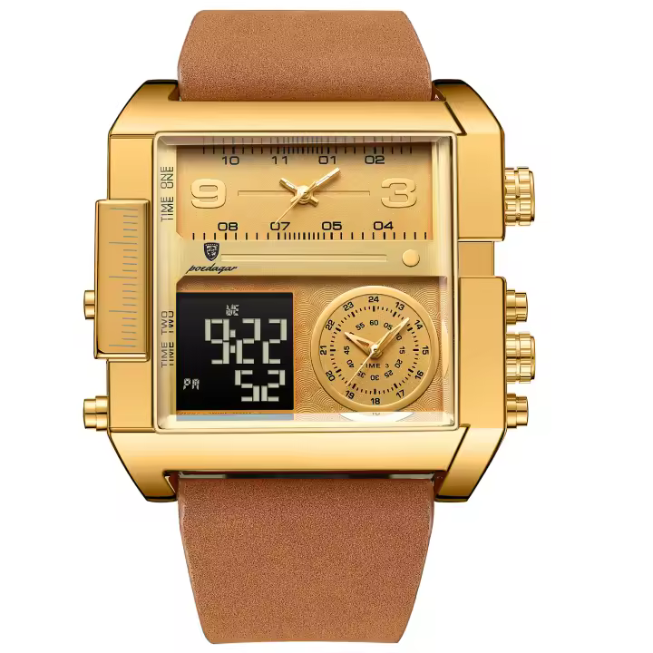 Reloj electrónico de cuarzo con doble pantalla para hombre, nuevo. - 1