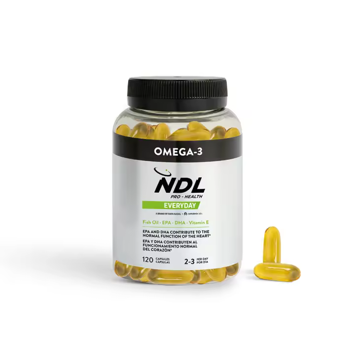 NDL Pro-Health Omega 3 - Aceite de Pescado con Alta Concentración de EPA y DHA – Suplemento Puro para Salud del Corazón, Cerebro, Vista y Articulaciones – Antiinflamatorio Natural - 120 Cápsulas - 1