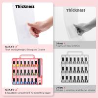 Organizador Portátil De Esmaltes De Uñas Con Doble Lado Y 6 Divisores Ajustables Almacenamiento Para 48 Botellas Transparente - details 18