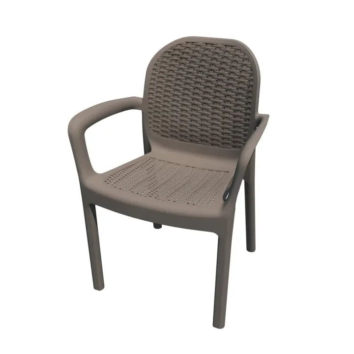 Garden Life Sillón Miranda 8298-02 Elegante Ratán Taupe - Muebles y Electrodomesticos Contreras - 1