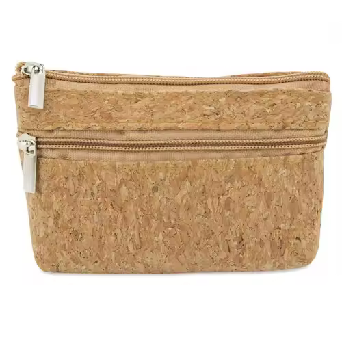 MONEDERO CORCHO DOBLE CREMALLERA "NATUR" - 1