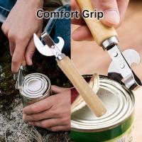 Abrepuertas Multifuncional De Acero Inoxidable Con Mango De Madera Adecuado Para Latas De Leche Evaporada Destornilladores Botellas De Cerveza Y Otras Latas - details 3