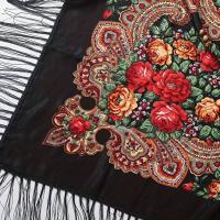 Chal Mujer Vintage Floral – Mantón Etnico de Poliéster con Flecos, Cálido y Ligero 120g/m², Ideal para Otoño Invierno – Accesorio Casual y Elegante para Mujer - details 3