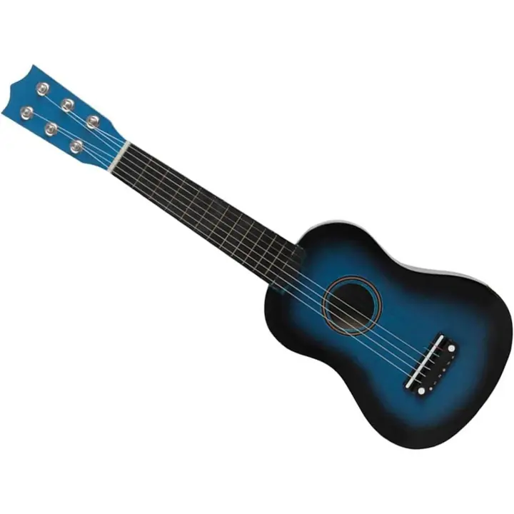 Ukelele Profesional Mini Ukelele Azul De 6 Cuerdas, Ukelele Acústico Popular, Instrumento De Guitarra Para Principiantes Para Adultos Principiantes - 1