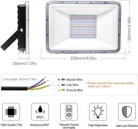 Foco LED RGB para Exterior de 100 W con mando a distancia, 16 Colores Y 4 Modos, resistant to Agua IP67, iluminación de seuridad para Exterior sin función de Memoria, para Jardín, Paisaje, escenario, patio, calle - details 0