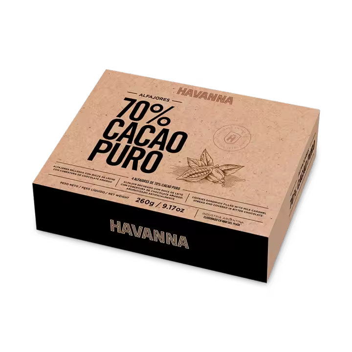 Havanna Alfajor 70% Cacao 4 Unidades - Qumir - 1