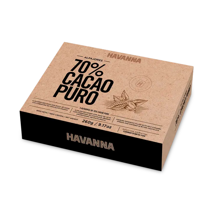 Havanna Alfajor 70% Cacao 4 Unidades - Qumir - 1