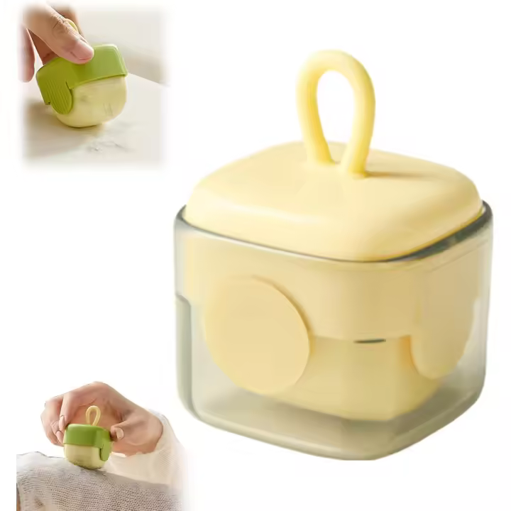 Mini rodillo quitapelusas reutilizable para pelo de mascotas, extra adherente, lavable y portátil, ideal para viajes, para ropa, quitapelusas de mascotas (verde y crema) - 1