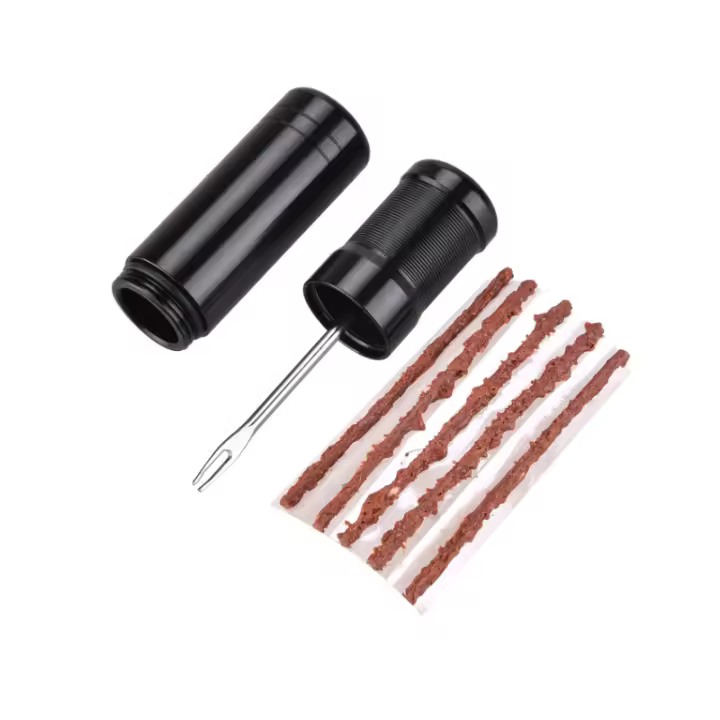 Kit De Reparación De Neumáticos Ciclismo Tubeless Con Plugues Y Herramienta De Inserción De Raspaduras De Goma Para Bicicletas De Carretera Y MTB - 1