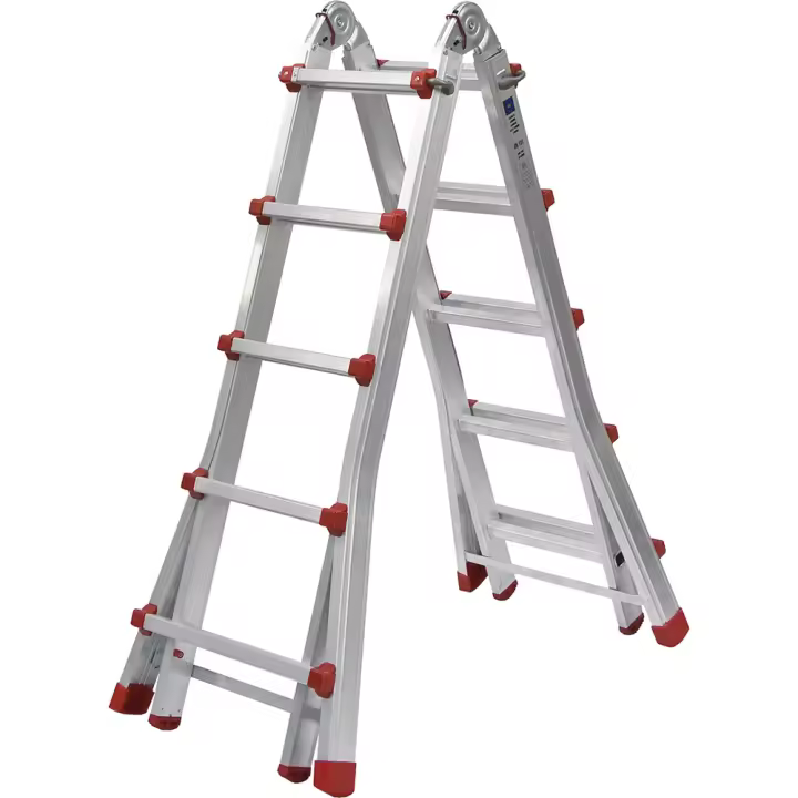 Orework Escalera Multifuncional Plegable de Aluminio Resistente 4x4 Escalones 1,23 Metros - 1