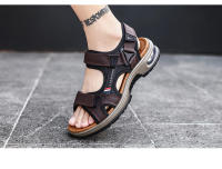 Sandalias De Verano Para Hombre En Cuero Genuino Gladiador Cómodas Para Playa Y Exteriores Tallas 38-46 Cierre Con Hebilla - details 18