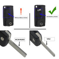 Estuche Plegable Para Llave De Coche Jingyuqin CE0523 CE0536 Compatible Con Citroen C5 C4 Hatch Coupe VTR C6 C8 C2 Berlingo Xsara Picasso Material ABS + Metal - details 5