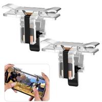GOLRISEN 2 Piezas Gatillos para Juegos para Móvil con Botones L1 y R1 Disparador para Juegos PUBG Gatillos para Móvil Call of Duty Controlador de Juego Compatible con Todos los Móviles Android/iOS - details 0