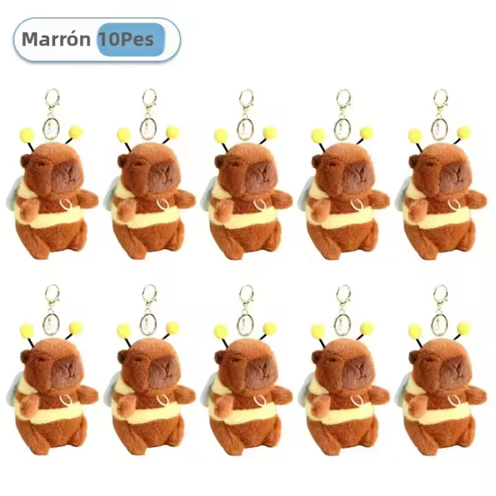 Colgante De Capibara Con Cola Vibrante Llavero De Peluche Con Alas De Mariposa Y Aletas De Delfín Ornamento Para Bolsos Y Ropa - 1