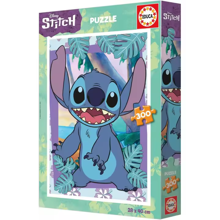 Educa Borras - Puzzle Infantil con 300 Piezas. Disney Stitch | Medidas montado: 40 x 28 cm. Compuesto por Grandes Piezas Perfectamente acabadas. Recomendado + 6 años - 1