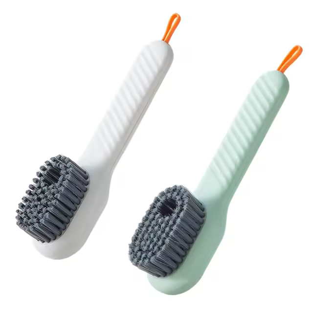 Cepillo De Zapato Con Mano Larga Y Cerdas Suaves Para Limpieza Profunda De Ropa Y Zapatos Material Plástico Herramienta De Limpieza Doméstica Ecológica - 1