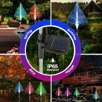 Luz De Árbol De Navidad Solar Impermeable Y Colorida Con Fibra Óptica Luz De Invierno Autónoma Con Enchufe Al Suelo - details 3