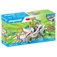 PLAYMOBIL (71633) Racing Profesor, Kart con Motor retráctil de gran velocidad, Funstars, novedades - details 0