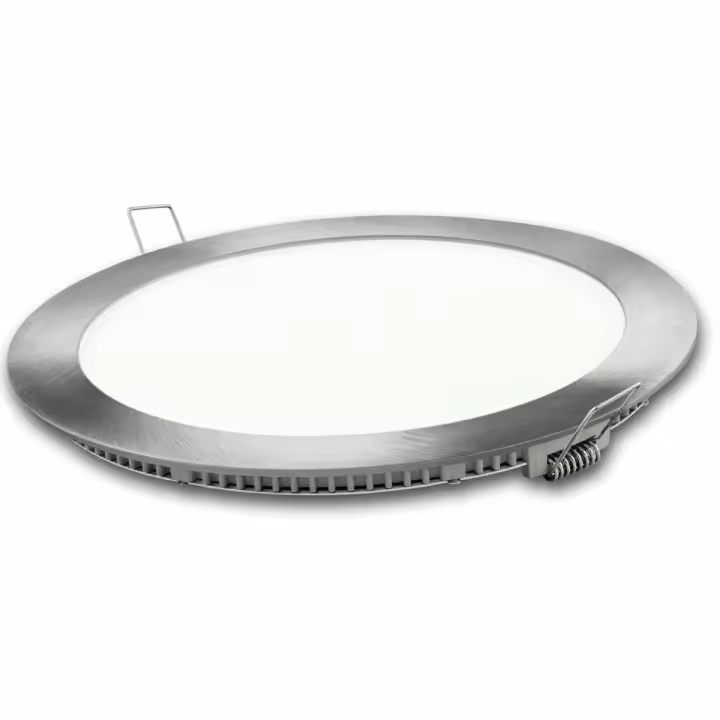 DOWNLIGHT LED REDONDO PRATA MATEL 12W NEUTRO - 1