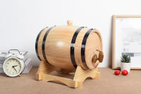 Barrel Retro De Madera Para Whiskey Y Vino Tinto De 1.5L/3L Gran Capacidad De Almacenamiento Con Grifo Accesorios Para Fabricación De Vino - details 0