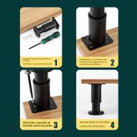 Pies De Muebles Ajustables De Acero Inoxidable Para Sofá Armario Estante Negro Y Blanco Hardware De Madera Metálica Para Armario De Baño - details 5