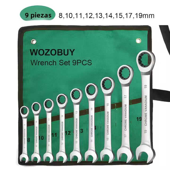 Juego De Llaves De Encaje Key Ratchet Set Metrิกo Con Anillo De 72 Dientes Y Soporte De Torque Herramientas De Reparación De Coches - 1