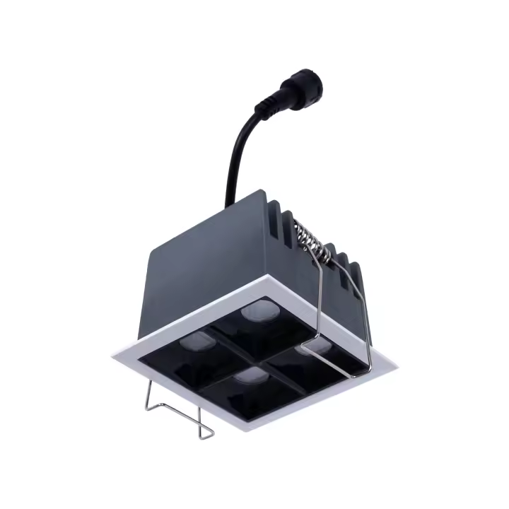 Barcelona LED Downlight LED cuadrado empotrable 8W - 4 Focos - UGR18 - CRI90 - Chip OSRAM - Blanco - 1