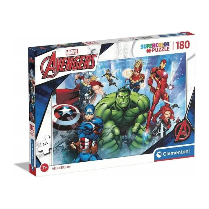 Puzzle de superhéroes 104 piezas Marvel The Avengers Clementoni Supercolor - 1