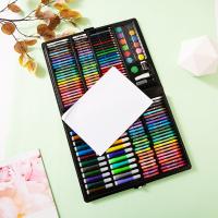 XINYIN Materiales artísticos, paquete de 168 kits de juego de pintura para arte, caja de regalo artístico, arte y artesanías con lápices lápices de acuarela, juego de pintura para niños adultos - details 1