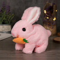 Juguete Eléctrico De Conejo Interactivo Peluche Bunny Con Zanahoria Que Camina Orejas Saltarinas Cola Movible Regalos De Cumpleaños Para Niños - details 6