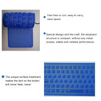 Teclado plegable de silicona de 85 teclas para PC, Notebook, tableta, portátil, Flexible, con cable, Mini USB, resistente al agua - details 16