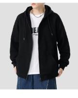 Sudadera De Capucha Para Hombre Estilo Retro Con Cremallera Largo Manga Suelta Chaqueta Gótica Casual De Harajuku Y2K Streetwear - details 1