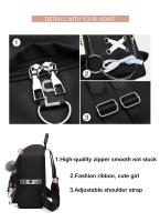 Mochila Oxford Para Mujer Impermeable Con Hombros Estilo Retro Para Niñas Estudiantes Bolsa De Libros Moda Casual Con Cierre De Cremallera - details 8
