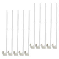 10pcs Marco De Bandera Para Vehículo Plástico Poles De Ventana De Coche Sin Banderas Blanco Accesorios Para Automóvil - details 4