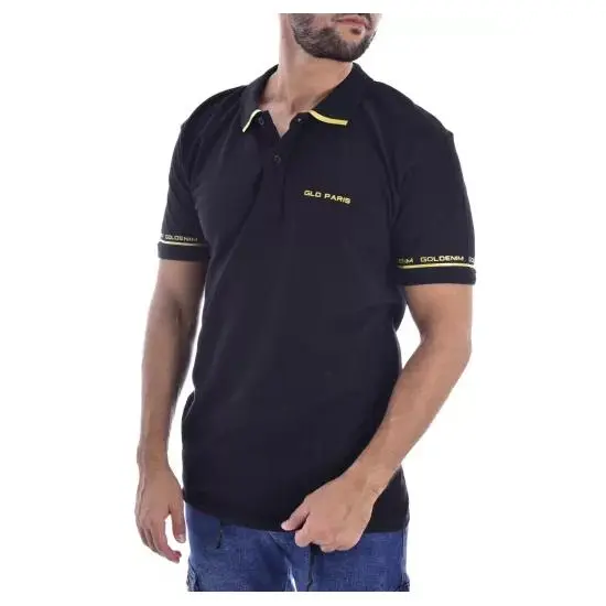Goldenim paris  Polo hombre Goldenim paris pitillo ajustado color negro 2 botones talla XL - 1