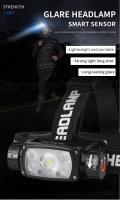 Linterna Frontal LED Potente USB Recargable 3 Modos Inducción Por Batería 18650 XHP50 Para Salidas De Noche Camping Al Aire Libre - details 2