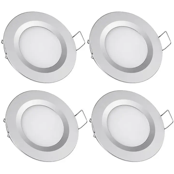 El Barco 12V 4 X de Motorhome llevó Las Luces de techo ahuecadas, 3W 3200K Dimmable Downlights de Aluminio - 1