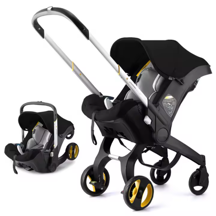 YAZOCO - Cochecito de bebé 4 en 1, carrito multifuncional de paisaje alto, puede sentarse, ligero, reclinable, plegable - 1