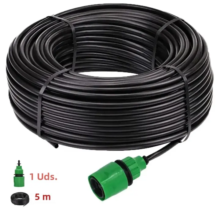 Juego De Riega Jardín DIY 4/7mm PVC Con Drippers Ajustables Y Herramienta De Perforación Para Riego Por Aspersión Y Micro-irrigación - 1